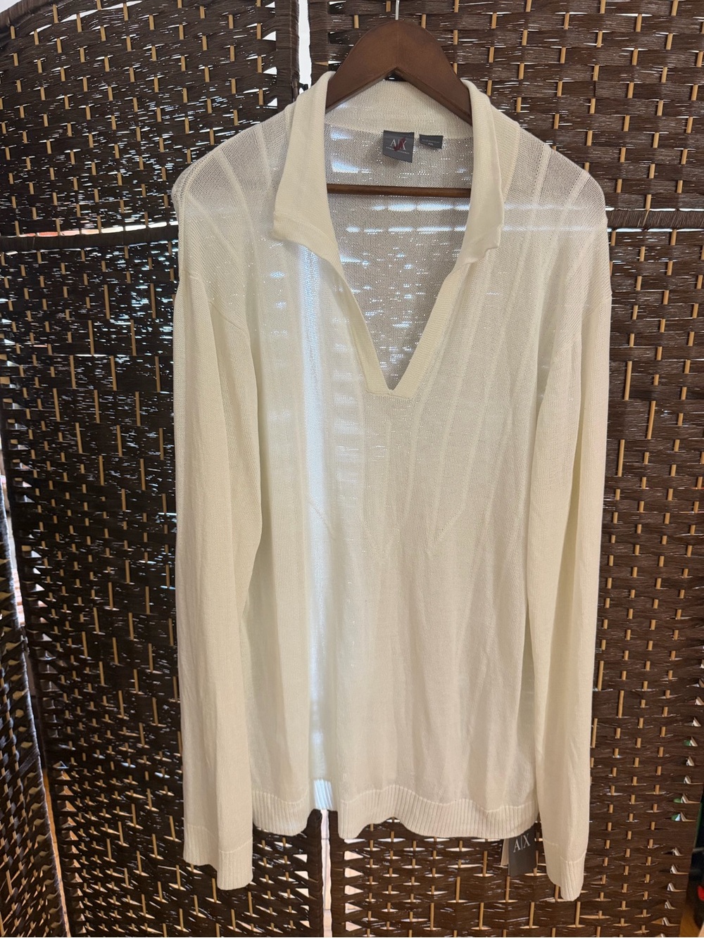 Armani Exchange (A|X) Light Cream Knit Sweater - XXL